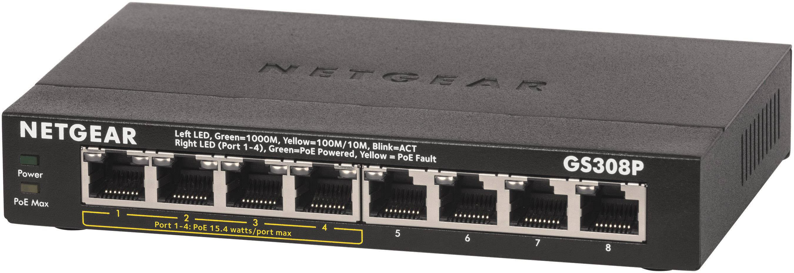 NETGEAR GS308P Network switch GS308P-100PES 8 ports 1 GBit/s PoE-0