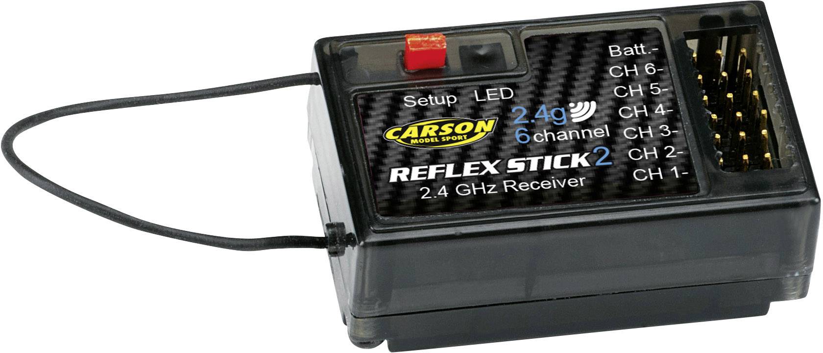 Carson Modellsport Reflex Stick 2 6-channel receiver 2,4 GHz Connector system Graupner / JR