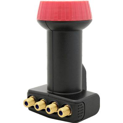 MegaSat Diavolo Quad LNB  No. of participants: 4 LNB feed size: 40 mm gold-plated terminals, weatherproof Black, Red