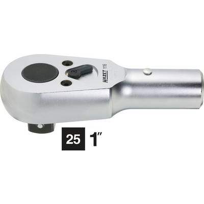 A silver-coloured, high-quality Hazet torque wrench head, model 1116, with lever and 1-inch drive, marked with text '25' and '1"'.