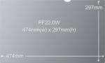 3M ™ PF 22.0 W filter standard for desktops 55.9 cm wide (corresponds to 22.0