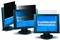 Three computer monitors, each with the text 'Confidential Information' visible on the screen. The left screen is dimmed.