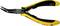 Yellow-and-black precision pliers with curved tips, 'Bernstein' brand name on the handle. Suitable for precise work.