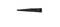 A black, tapered plastic component with two mounting holes, potentially for technical or industrial applications.