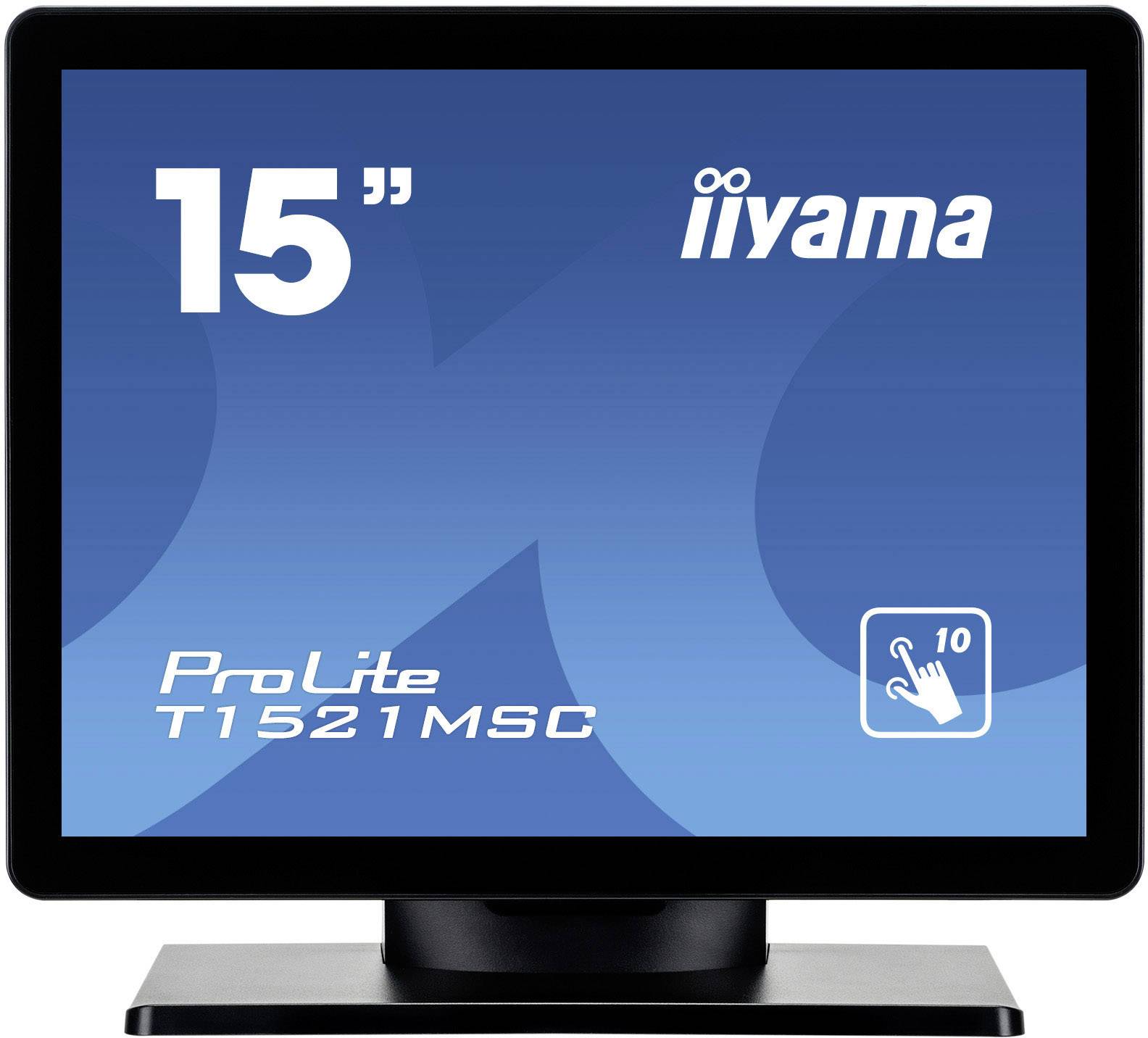 Iiyama T1521MSC-B1 Touchscreen 38.1 cm (15 inch) 1024 x 768 p 4:3 8 ms VGA, USB TN LED