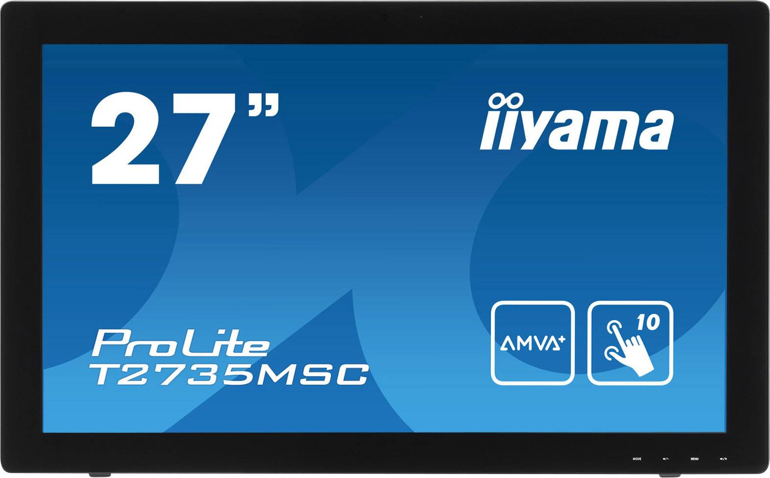 Iiyama ProLite T2735MSC Touchscreen EEC: B (A+++ - D) 68.6 cm (27 inch) 1920 x 1080 p 16:9 5 ms VGA, DVI, HDMI™, USB 3.0 AMVA+ LED
