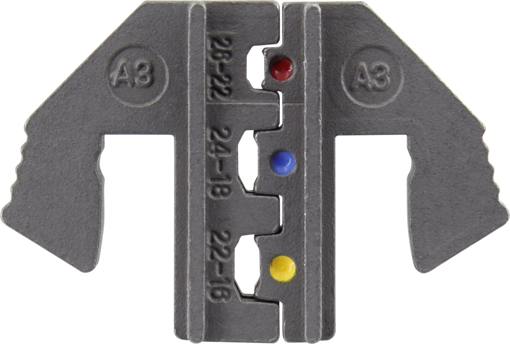 TOOLCRAFT PLE-0A3 Crimping Bits Insulated cable lugs Crimp area: 0.1 up to 1.5 mm² Suitable for brand (pliers): TOOLCRAFT PZ-500