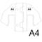 Technical drawing of a metal connector with the inscription 'A4'. The design comprises two symmetrical wings.