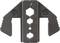 Metallic measuring tool marked with numbers and letters, used for precise measurements or adjustments.