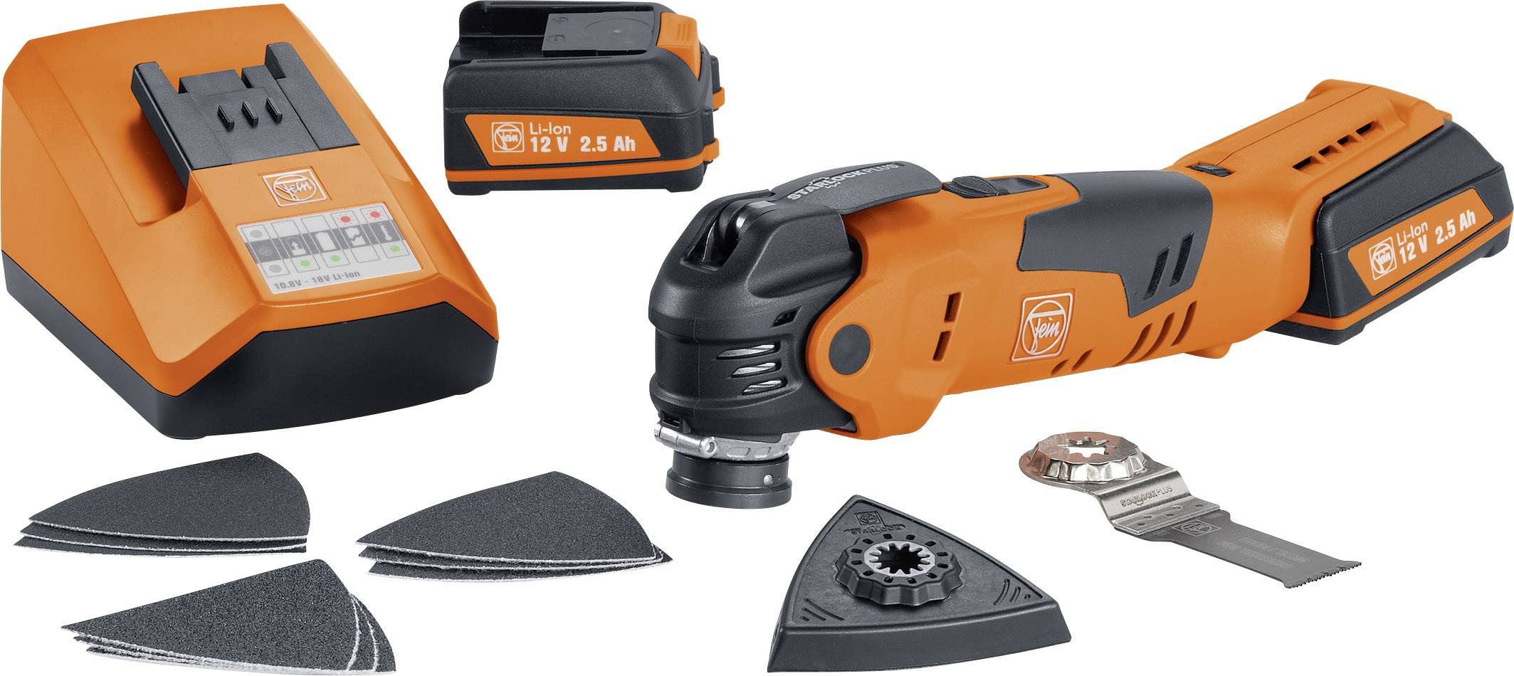 FEIN Cordless Oscillating Tool Kit,12V,2.5Ah AFMT 12QSL