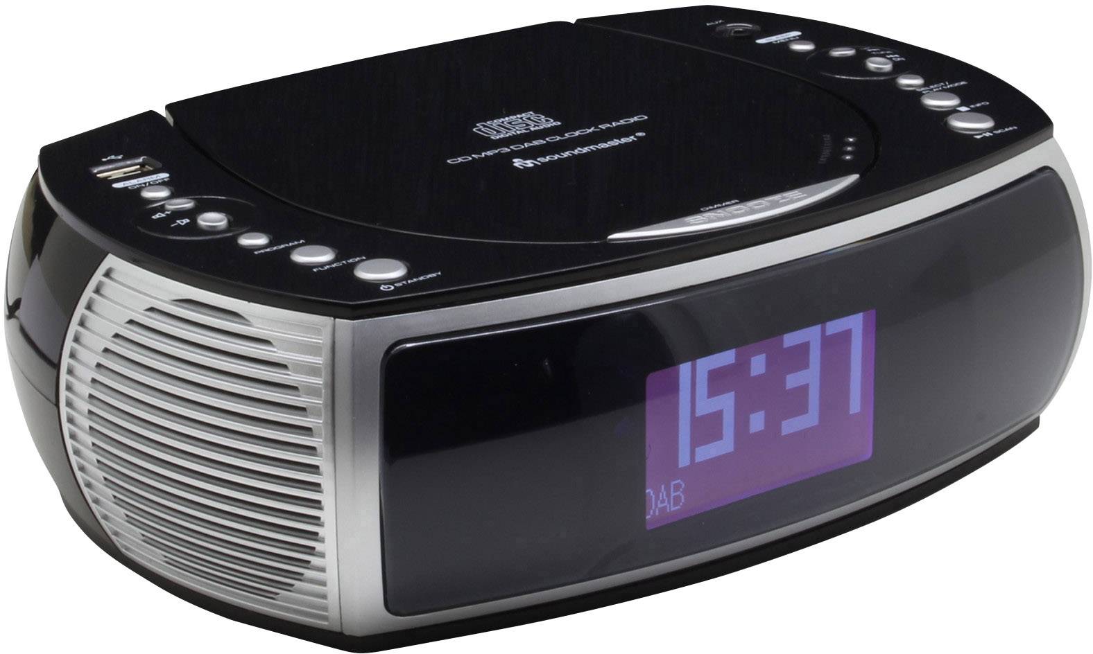 Reciteren Beroep kapperszaak soundmaster URD470SW Radio alarm clock DAB+, FM AUX, CD, USB Black |  Conrad.com