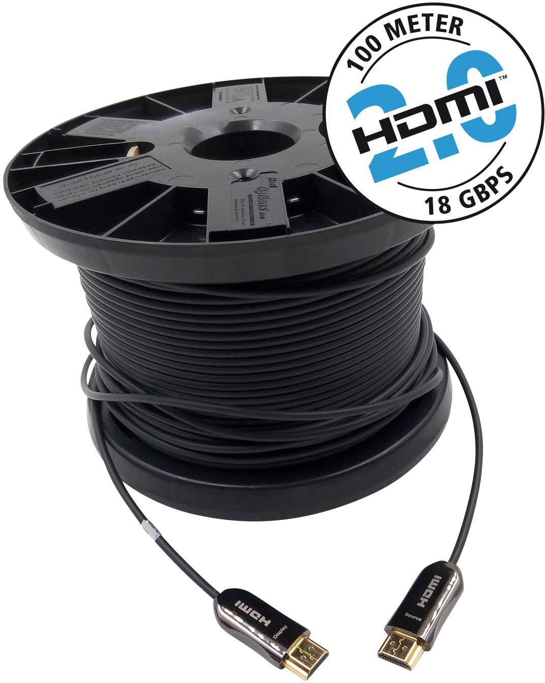 Inakustik HDMI Cable HDMI-A plug, HDMI-A plug 20.00 m Black 009241020 HDMI cable-1