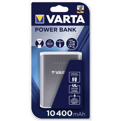 Varta Powerpack family 10400 Power bank 10400 mAh Li-ion Micro USB Grey, White Status display-5