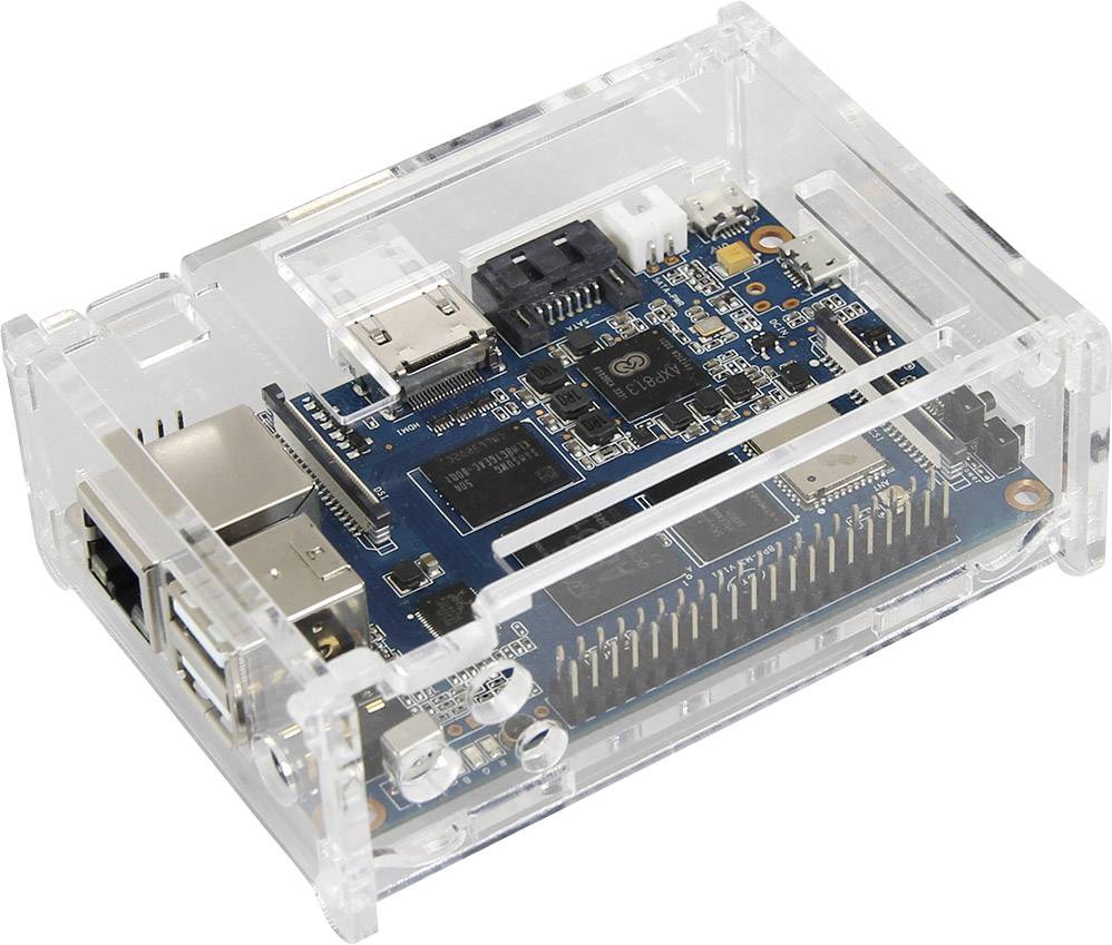 Banana PI bananaPIM3-Case1 SBC housing Compatible with (development kits): Banana Pi Transparent-2