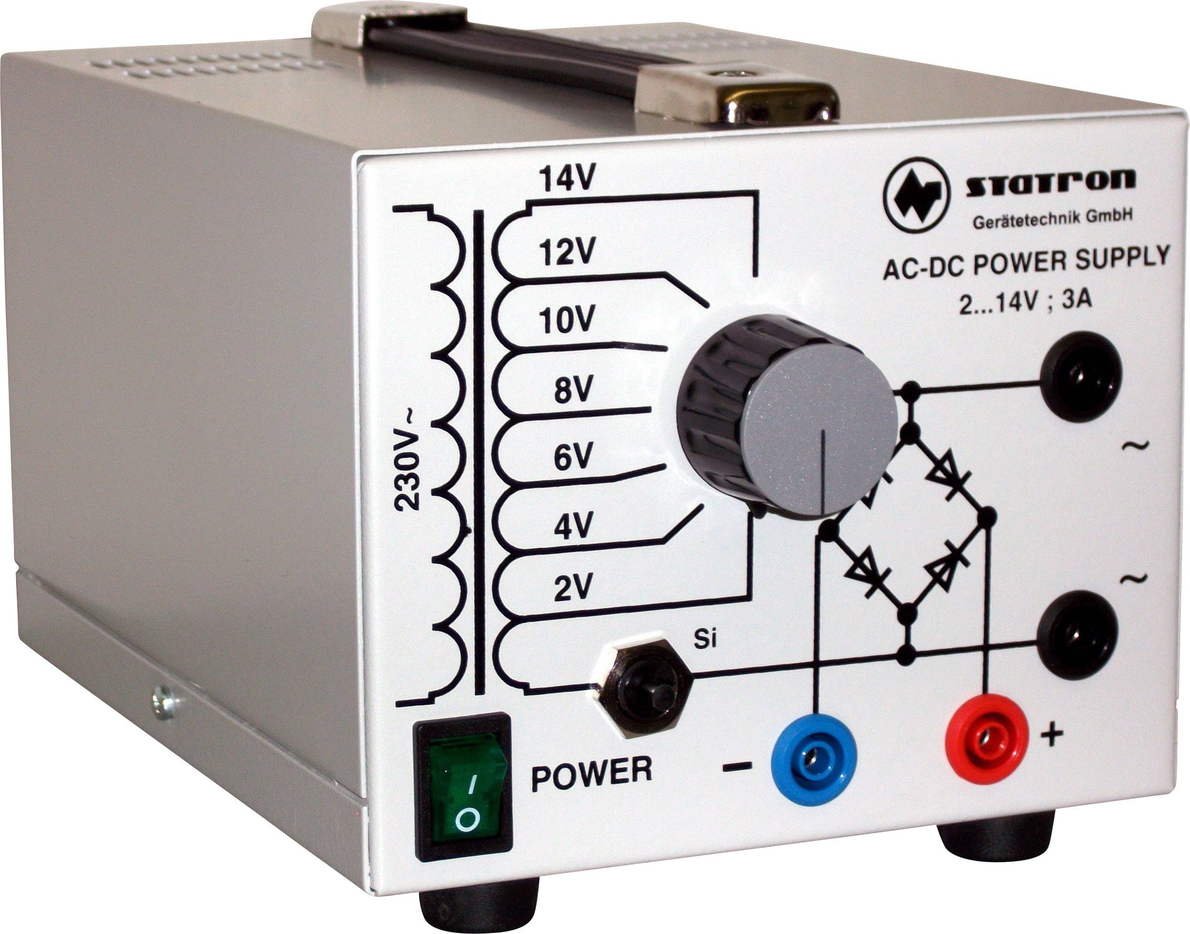Statron 5359.0 Bench PSU (adjustable voltage) 2 – 14 V 3 A 42 W No. of outputs 2 x