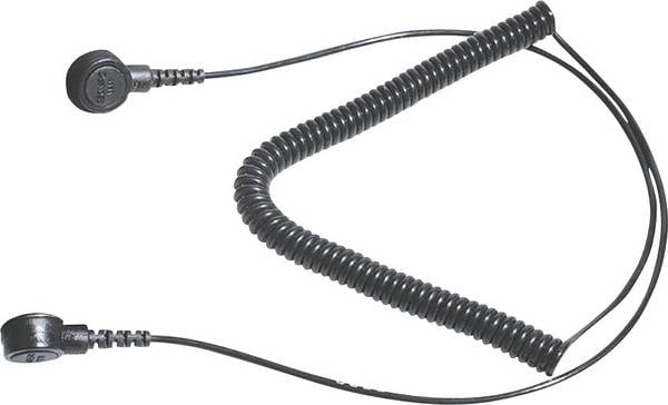BERNSTEIN Tools for Electronics 9-342-2 ESD earth cable 2.40 m 3 mm stud and socket, 10 mm stud and socket