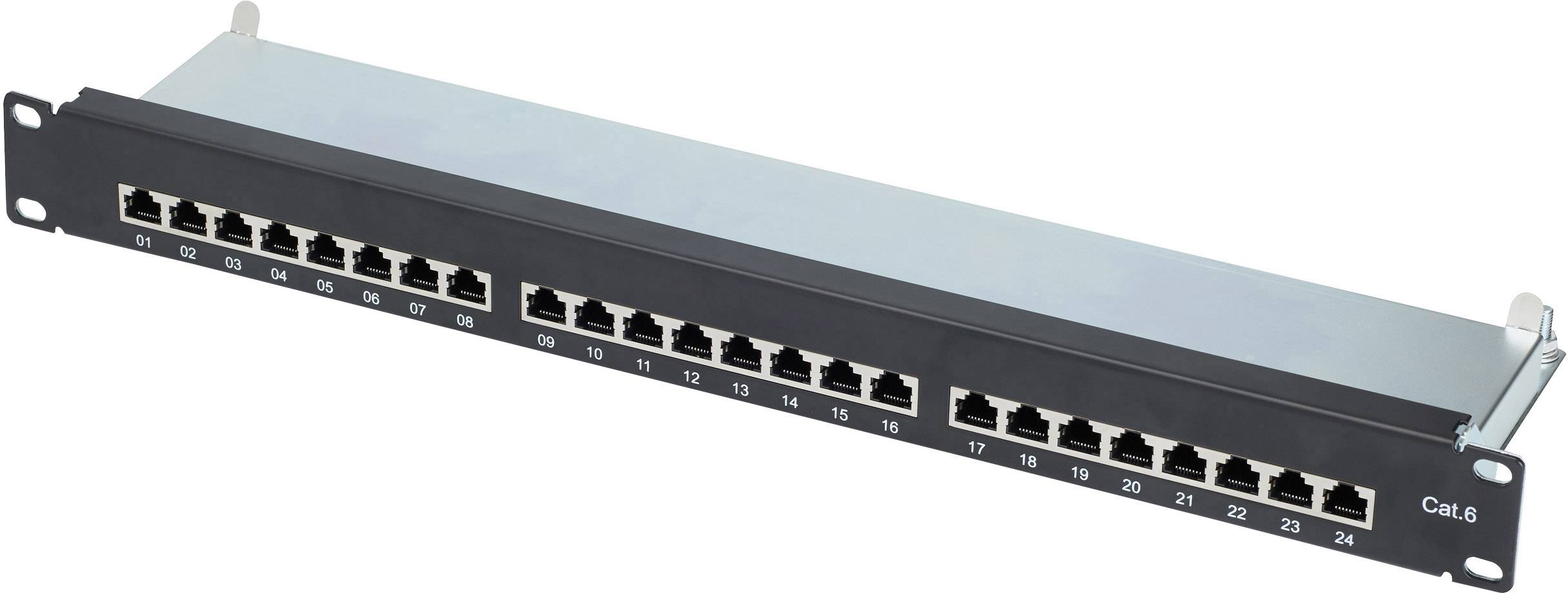 Renkforce 24 ports Network patch panel 483 mm (19") CAT 6 1 U Equipped