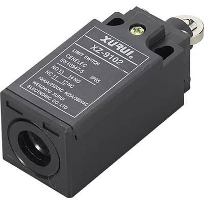 TRU COMPONENTS XZ-9/102 Limit switch 250 V AC 10 A Tappet momentary IP65 1 pc(s)
