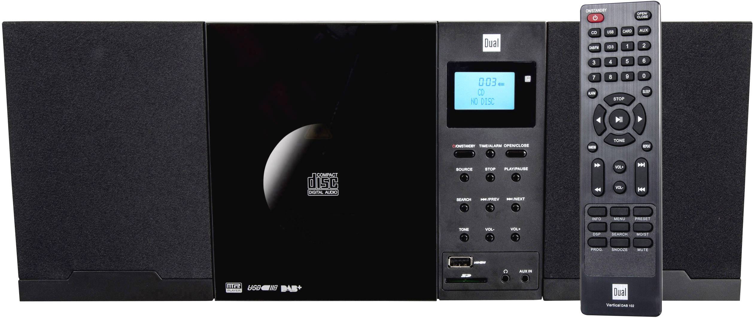 Dual Stereoanlage Dab 102 AUX UKW USB Wandmontage Negro CD SD Dab+ 