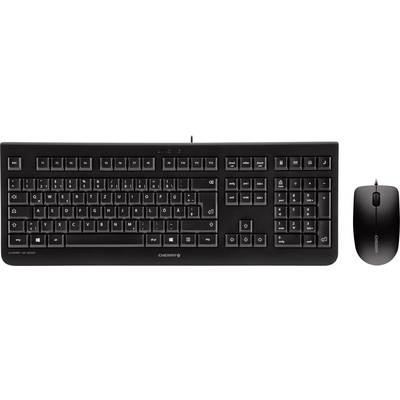 CHERRY DC 2000 USB Keyboard and mouse set German, QWERTZ Black