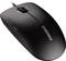 Black computer mouse 'CHERRY MC 2000' with scroll wheel and wired connection, suitable for use in the office or at home.