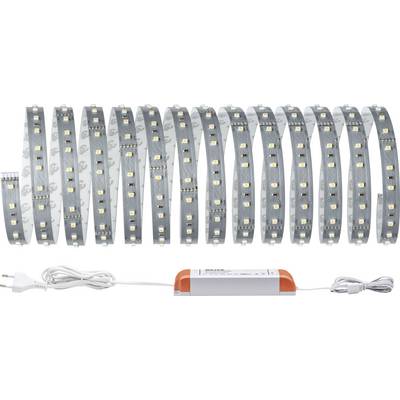 A coiled LED light strip with mains plug and transformer. Ideal for decoration or lighting rooms.