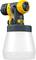 Paint spray gun with a yellow handle and white container, suitable for covering large areas in DIY projects.