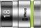 'Close-up of an 18-size socket wrench by Wera, with a green accent and ridged edge for better grip.'