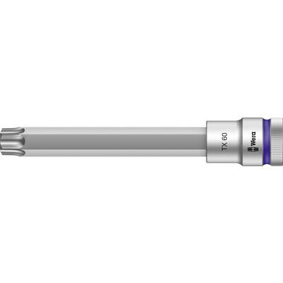 Silver Torx bit, TX 60, by Wera, with a knurled grip. The key feature is the six-pointed star head for screwing.