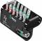 'Wera Bit-Check 12 BiTorsion 1' Screwdriver Bit Set in a black holder, featuring 12 bits with different colour codes and sizes.