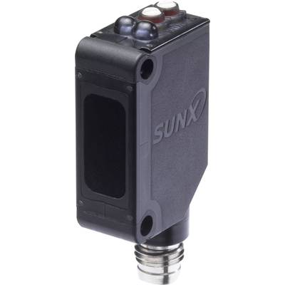 'Image of a SUNX industrial sensor with a rectangular housing and cable connection, used for precise industrial measurements and detections.'