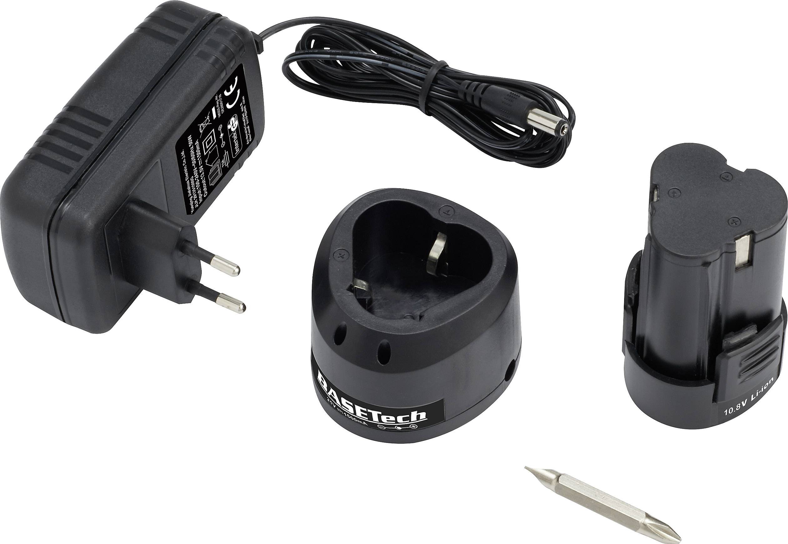 Basetech D008 Cordless drill 10.8 V 1.5 Ah Li-ion incl. rechargeables-4