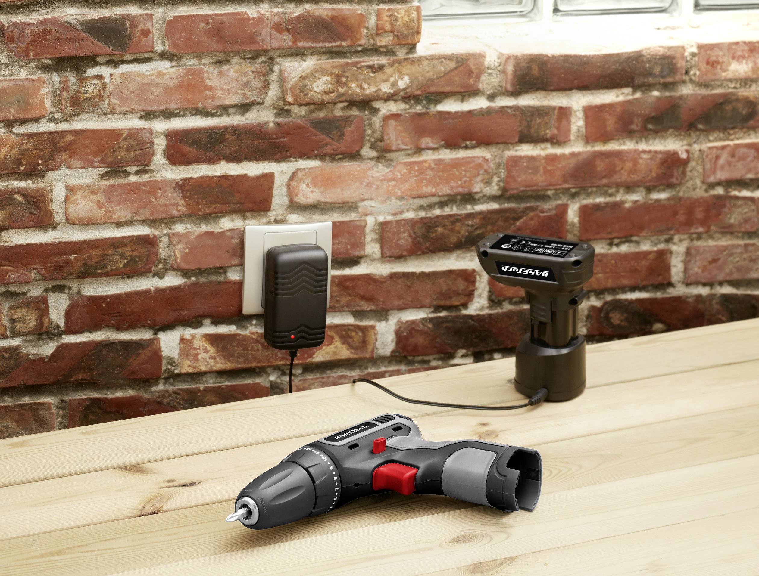 Basetech D011 1429465 Cordless drill 18 V 1.5 Ah Li-ion incl. rechargeables-2