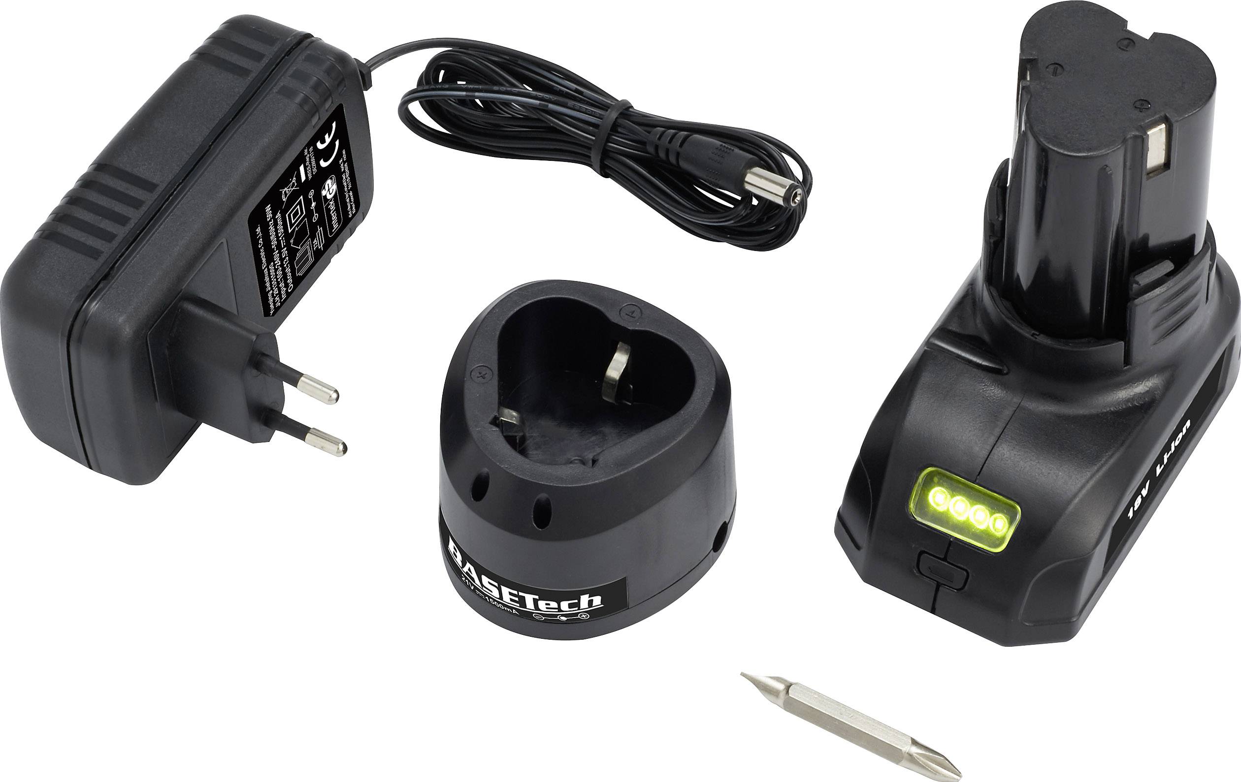 Basetech D011 1429465 Cordless drill 18 V 1.5 Ah Li-ion incl. rechargeables-5