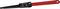 Red hand tool with a black metal clip, marked with 'DIN51804-B', used for measurement or calibration.