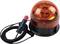 Orange rotating beacon with spiral cable, suitable for vehicle use.