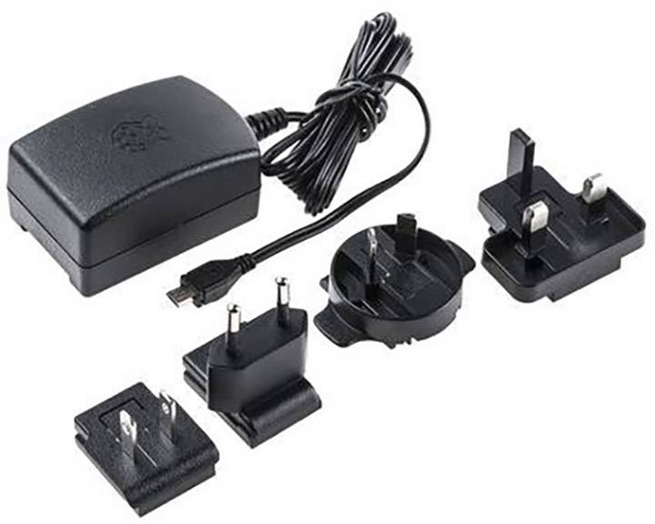 Raspberry Pi® T5989DV Mains PSU (fixed voltage) Compatible with (development kits): Raspberry Pi® Max. output current 2500 mA 1 x USB 2.0 connector Micro B