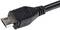 Black micro-USB cable used for charging or data transfer of electronic devices.