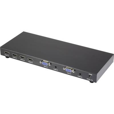 SpeaKa Professional  5 ports HDMI/VGA-Switch + remote control, Ultra HD compatibility 3840 x 2160 p