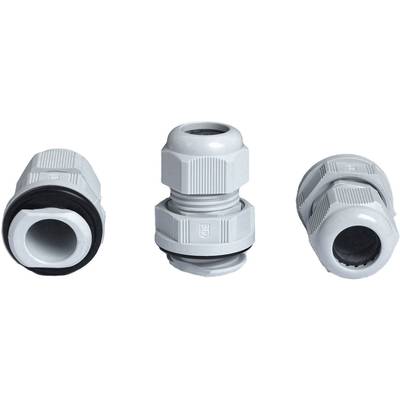 Jacob K341-1016-00 Cable gland with strain relief M16  Polyamide Grey-white (RAL 7035) 1 pc(s)
