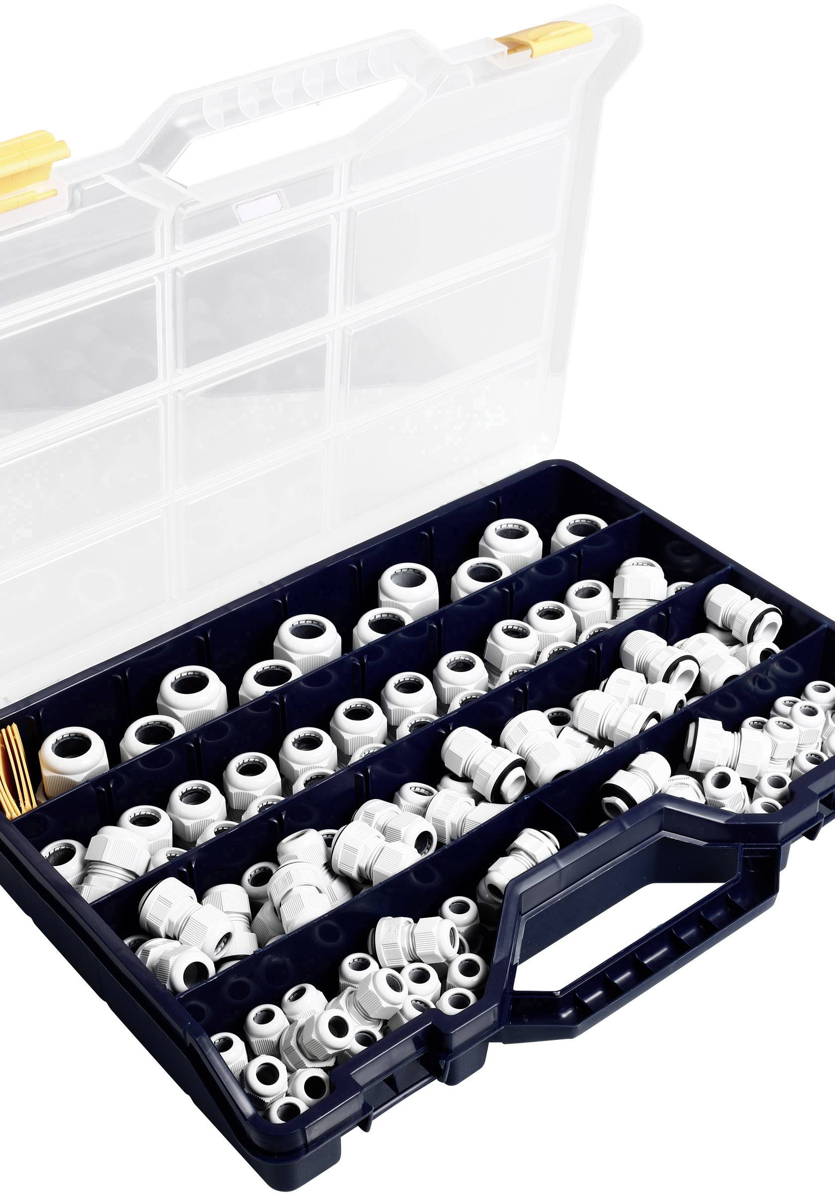 Jacob Cable gland set M16, M20, M25, M32 M16, M20, M25, M32 Polyamide Grey-white (RAL 7035) 125 Parts