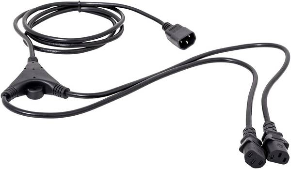 HAWA 1008272 C13/C14 appliances Y cable Black 2.35 m