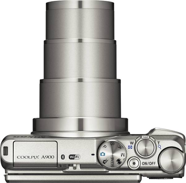 Nikon A900 Digital camera 20 MP Optical zoom 35 x Silver WiFi, Flip screen