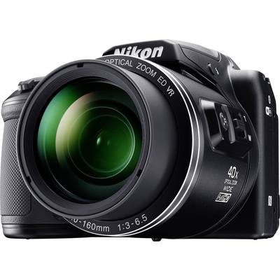 Nikon Coolpix B-500 Digital camera 16 MP Optical zoom: 40 x Black  Full HD Video, Flip screen, Bluetooth