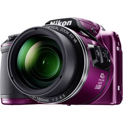 Nikon Coolpix B-500 Digital camera 16 MP Optical zoom: 40 x Purple  Full HD Video, Flip screen, Bluetooth