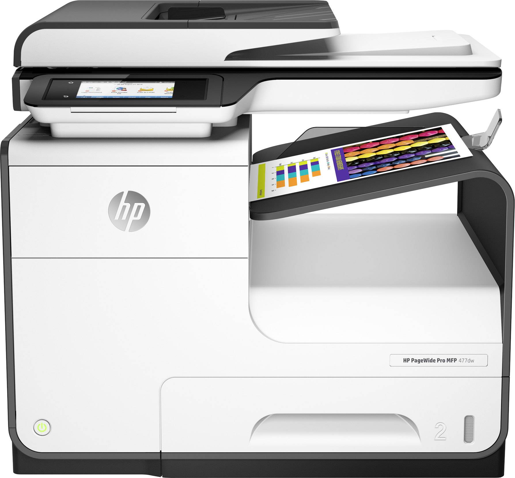 HP PageWide Pro 477dw Colour inkjet multifunction printer A4 Printer, scanner, copier, fax LAN, Wi-Fi, Duplex, Duplex ADF, NFC