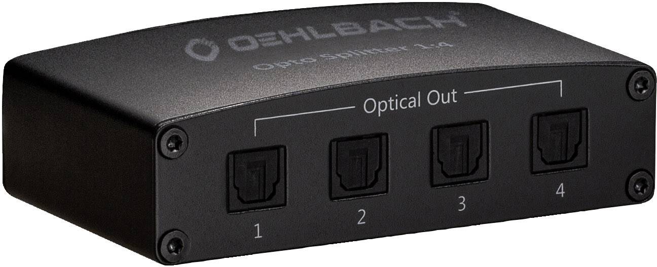 Oehlbach 4 ports Toslink splitter Black