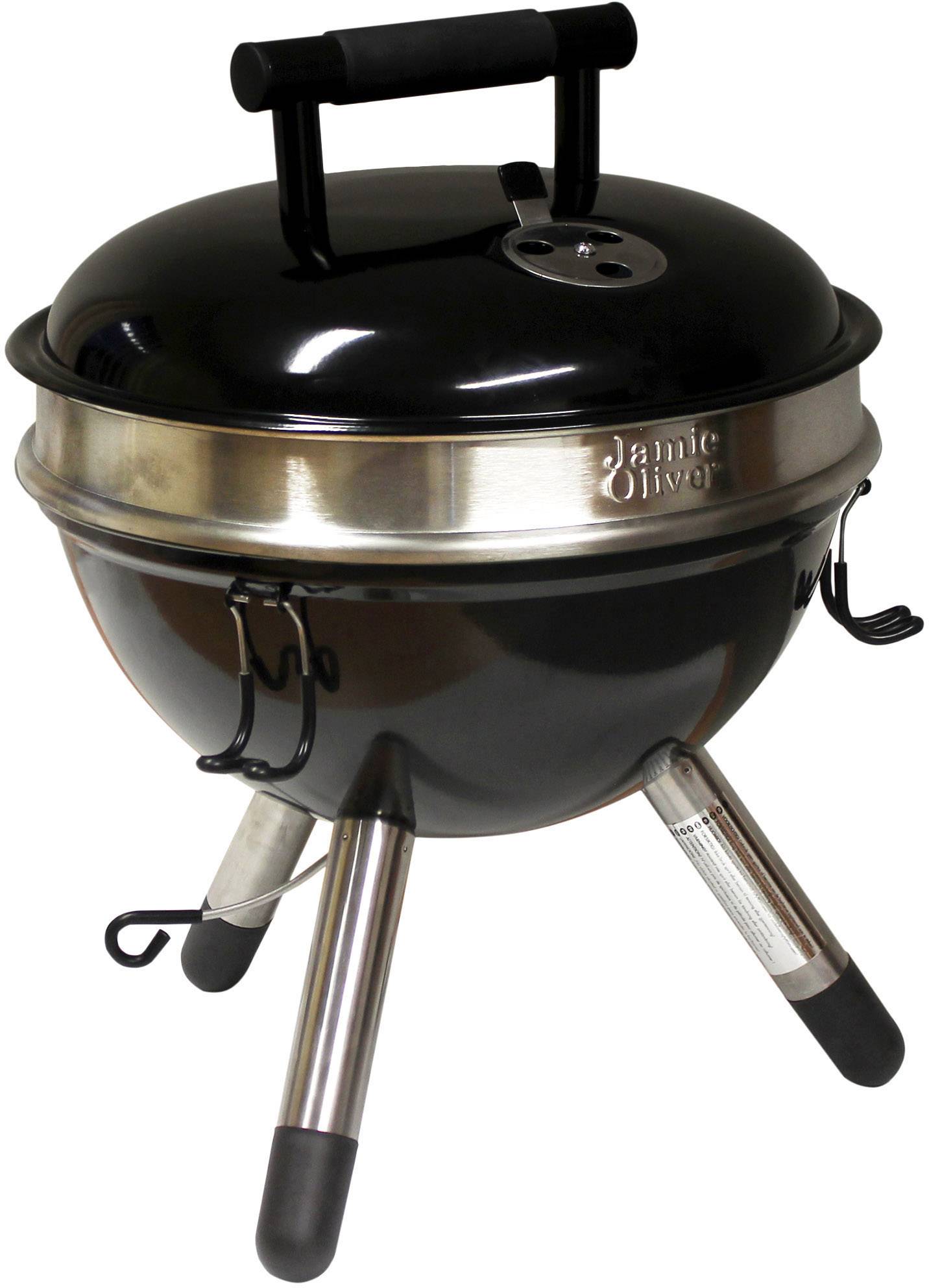 Oliver BBQ Charcoal grill Grate area (diameter)=340 mm Black, Silver | Conrad.com