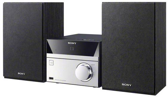 Audio system Sony CMT-SBT20 AUX, Bluetooth, CD, NFC, FM, USB Black, Silver