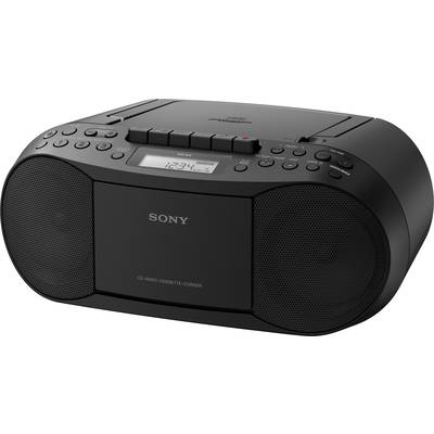 Radio CD player Sony CFD-S70B AUX, CD, Tape Recording mode Black